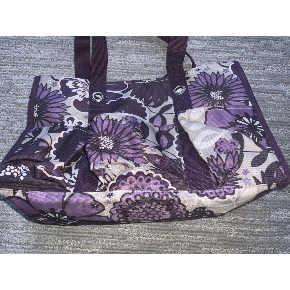 Thirty One Organizing Utility tote 31 Bag Plum Awesome Blossom - Picture 9 of 16